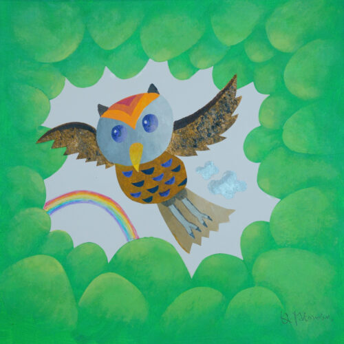 本信公久「フクロウは飛んで行く　森へ」